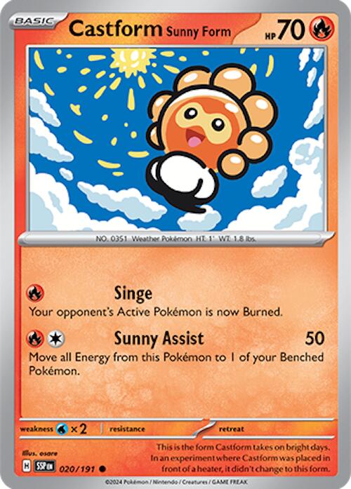 Castform Sunny Form (020/191) [Scarlet & Violet: Surging Sparks] | Exor Games Dartmouth