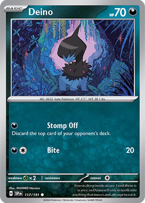 Deino (117/191) [Scarlet & Violet: Surging Sparks] | Exor Games Dartmouth