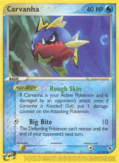 Carvanha (51/109) [EX: Ruby & Sapphire] | Exor Games Dartmouth