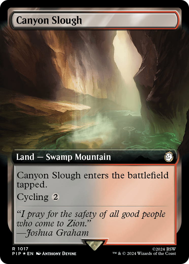 Canyon Slough (Extended Art) (Surge Foil) [Fallout] | Exor Games Dartmouth