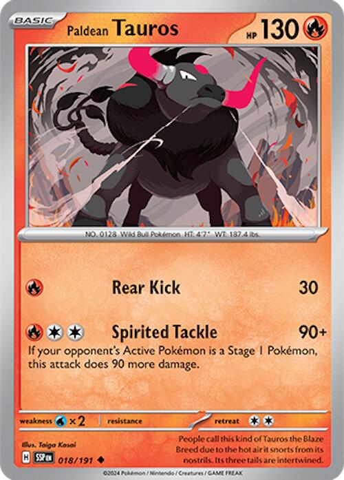 Paldean Tauros (018/191) [Scarlet & Violet: Surging Sparks] | Exor Games Dartmouth