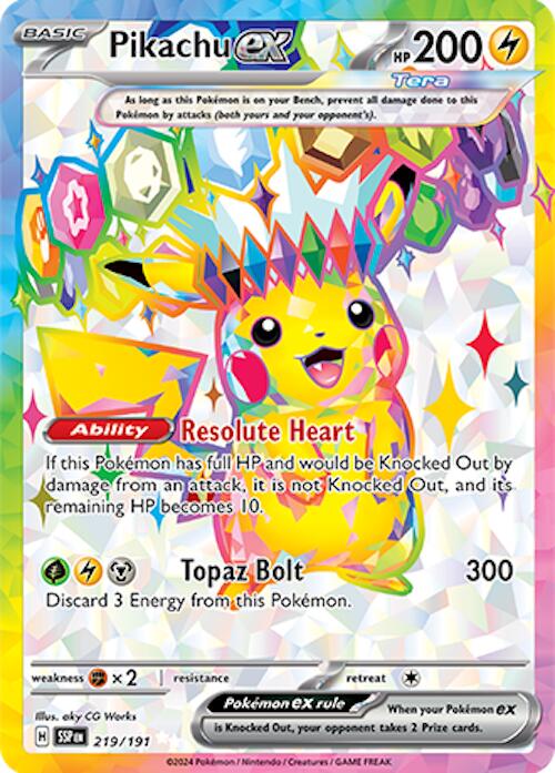 Pikachu ex (219/191) [Scarlet & Violet: Surging Sparks] | Exor Games Dartmouth