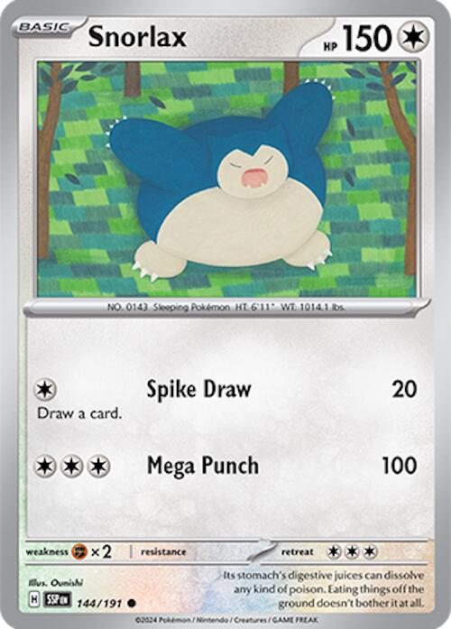 Snorlax (144/191) [Scarlet & Violet: Surging Sparks] | Exor Games Dartmouth