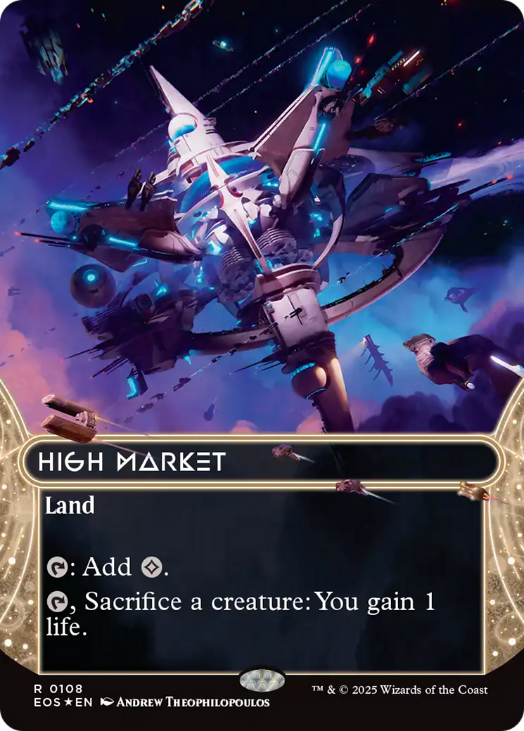 High Market (0108) (Borderless) (Galaxy Foil) [Edge of Eternities: Stellar Sights] | Exor Games Dartmouth