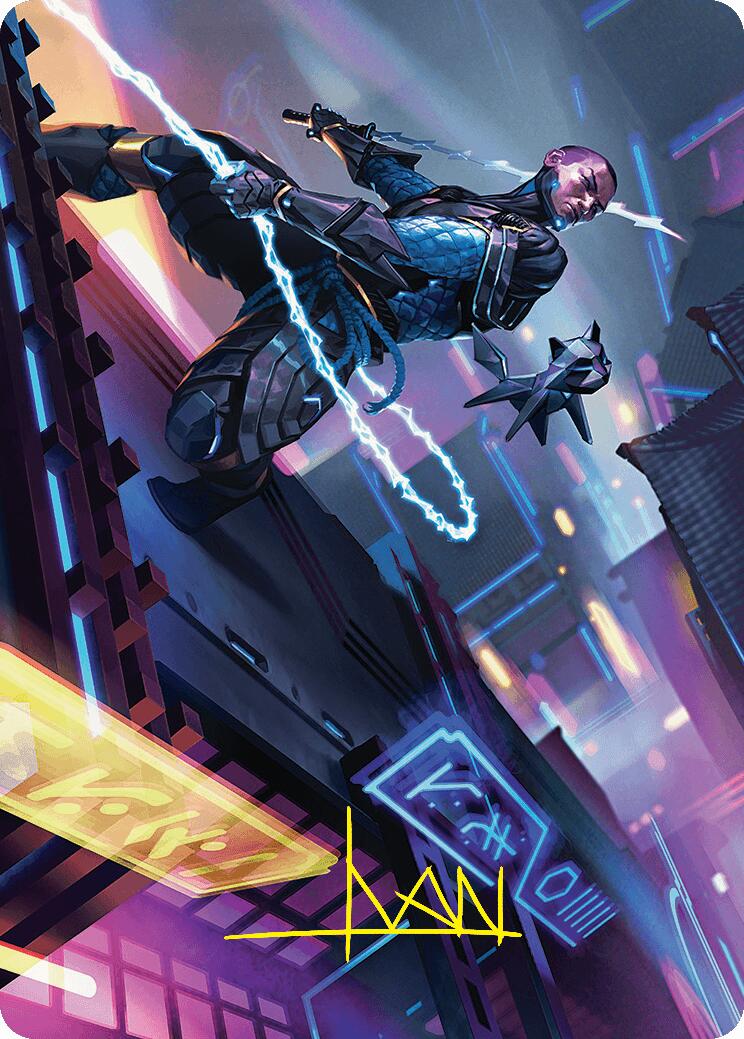 Kaito, Cunning Infiltrator Art Card (51/54) (Gold-Stamped Signature) [Foundations Art Series] | Exor Games Dartmouth