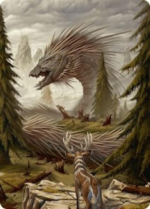 Quilled Greatwurm Art Card (44/54) [Foundations Art Series] | Exor Games Dartmouth