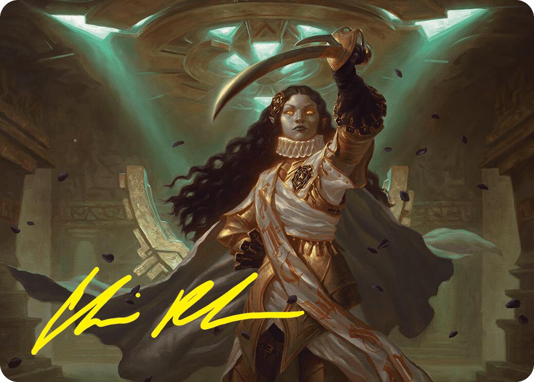 Elenda, Saint of Dusk Art Card (15/54) (Gold-Stamped Signature) [Foundations Art Series] | Exor Games Dartmouth