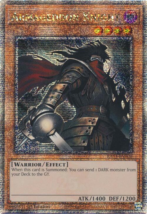 Armageddon Knight (Quarter Century Secret Rare) [RA03-EN002] Quarter Century Secret Rare | Exor Games Dartmouth