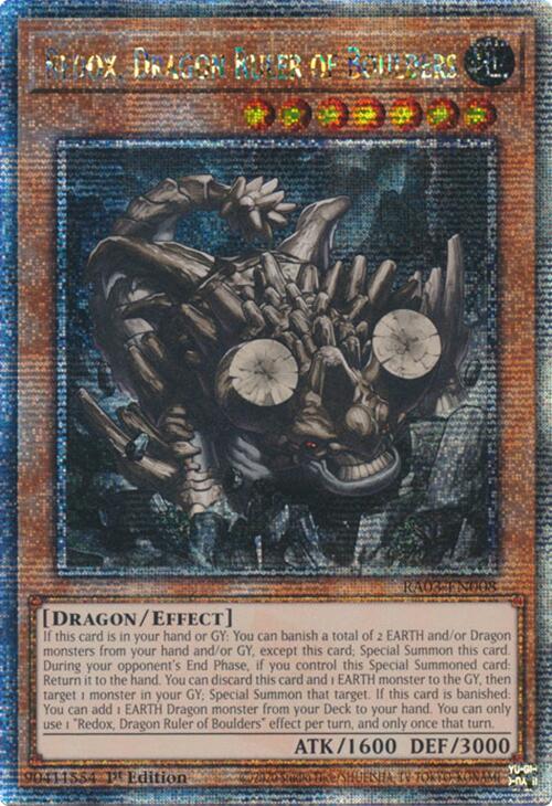 Redox, Dragon Ruler of Boulders (Quarter Century Secret Rare) [RA03-EN008] Quarter Century Secret Rare | Exor Games Dartmouth
