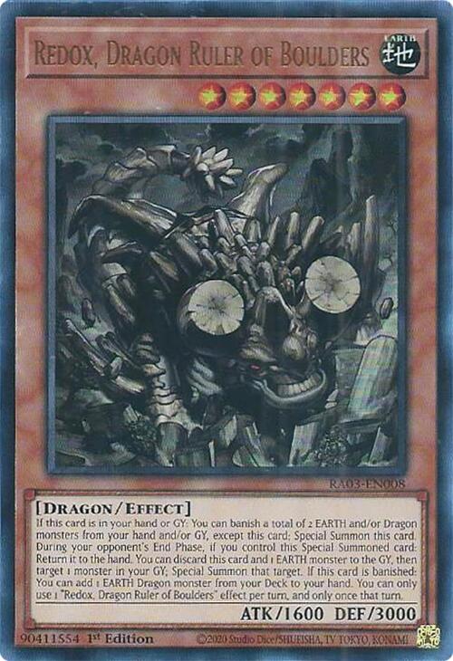 Redox, Dragon Ruler of Boulders (UR) [RA03-EN008] Ultra Rare | Exor Games Dartmouth