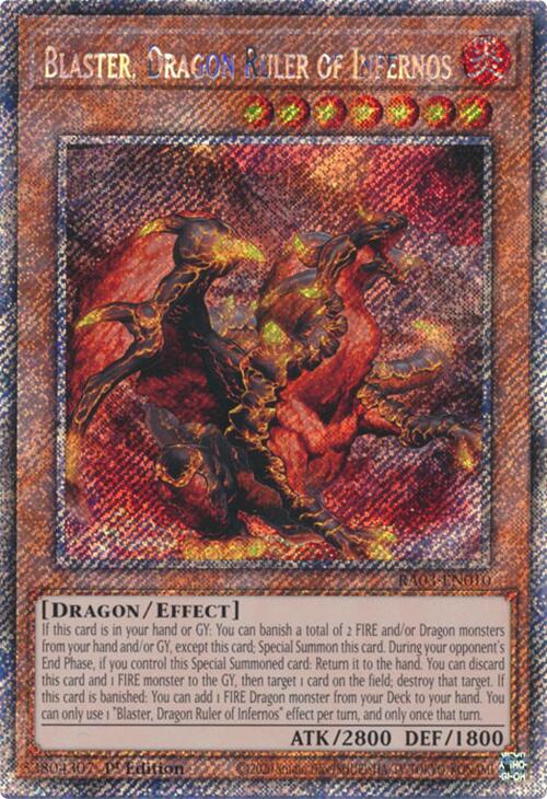 Blaster, Dragon Ruler of Infernos (Platinum Secret Rare) [RA03-EN010] Platinum Secret Rare | Exor Games Dartmouth