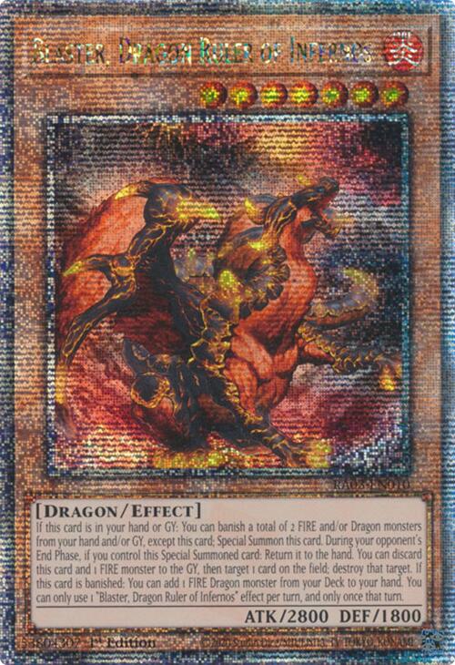 Blaster, Dragon Ruler of Infernos (Quarter Century Secret Rare) [RA03-EN010] Quarter Century Secret Rare | Exor Games Dartmouth