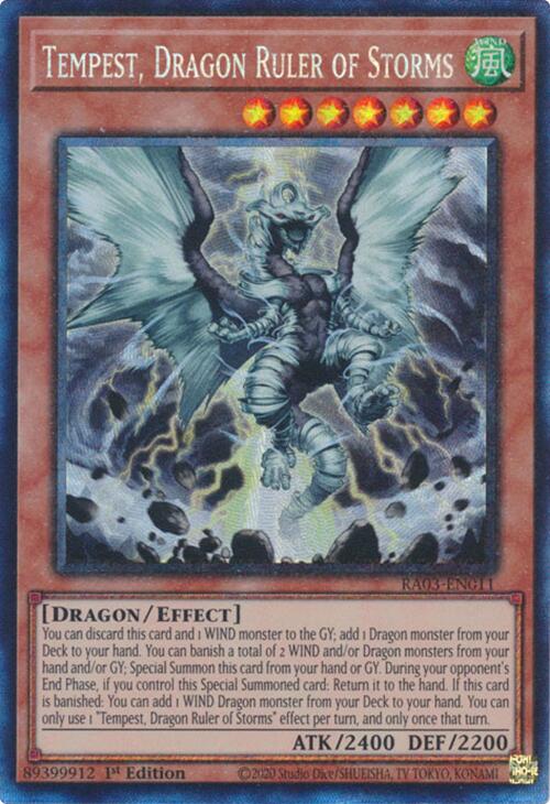 Tempest, Dragon Ruler of Storms (CR) [RA03-EN011] Prismatic Collector's Rare | Exor Games Dartmouth