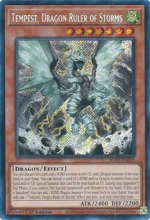 Tempest, Dragon Ruler of Storms (Secret Rare) [RA03-EN011] Secret Rare | Exor Games Dartmouth