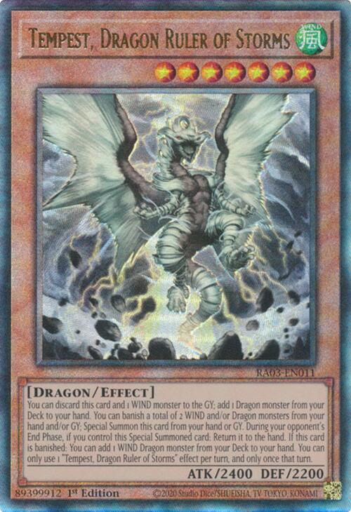 Tempest, Dragon Ruler of Storms (UTR) [RA03-EN011] Prismatic Ultimate Rare | Exor Games Dartmouth