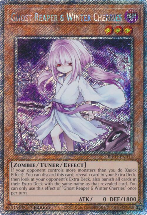 Ghost Reaper & Winter Cherries (Alternate Art) (Platinum Secret Rare) [RA03-EN014] Platinum Secret Rare | Exor Games Dartmouth