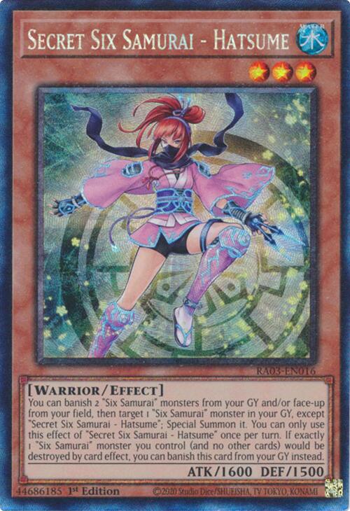 Secret Six Samurai - Hatsume (CR) [RA03-EN016] Prismatic Collector's Rare | Exor Games Dartmouth