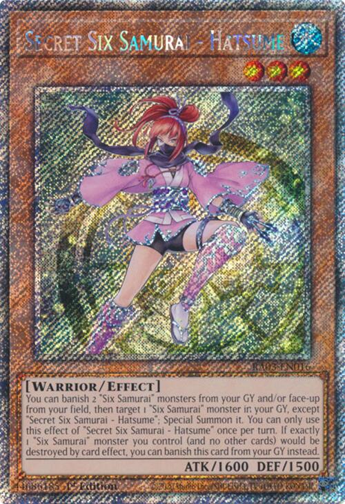 Secret Six Samurai - Hatsume (Platinum Secret Rare) [RA03-EN016] Platinum Secret Rare | Exor Games Dartmouth