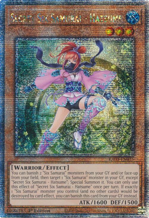 Secret Six Samurai - Hatsume (Quarter Century Secret Rare) [RA03-EN016] Quarter Century Secret Rare | Exor Games Dartmouth