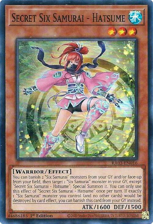 Secret Six Samurai - Hatsume [RA03-EN016] Super Rare | Exor Games Dartmouth