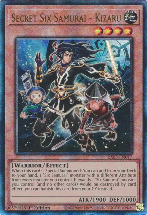 Secret Six Samurai - Kizaru (UTR) [RA03-EN017] Prismatic Ultimate Rare | Exor Games Dartmouth