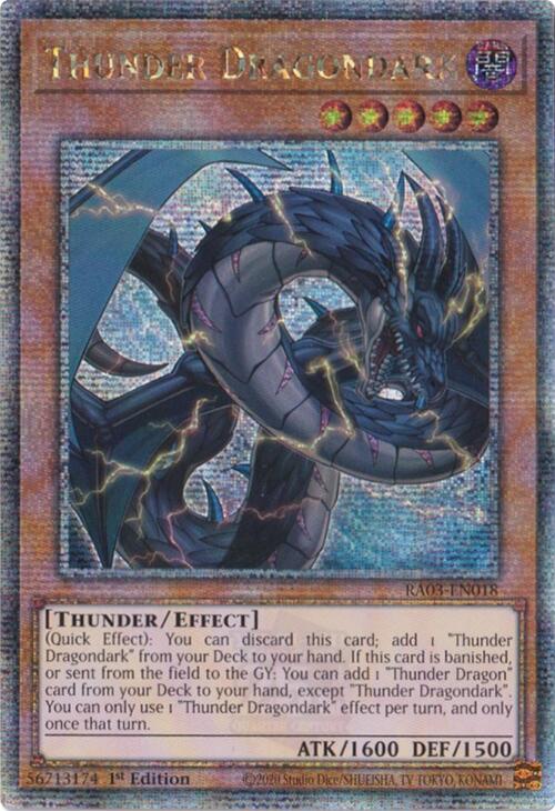 Thunder Dragondark (Quarter Century Secret Rare) [RA03-EN018] Quarter Century Secret Rare | Exor Games Dartmouth