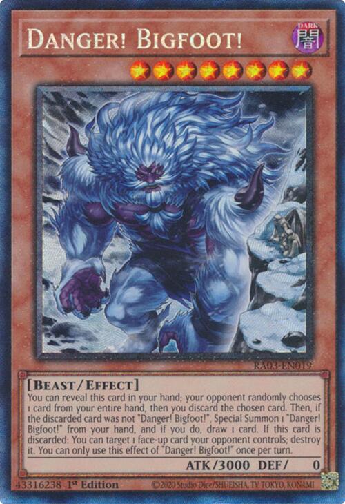 Danger! Bigfoot! (Alternate Art) (CR) [RA03-EN019] Prismatic Collector's Rare | Exor Games Dartmouth