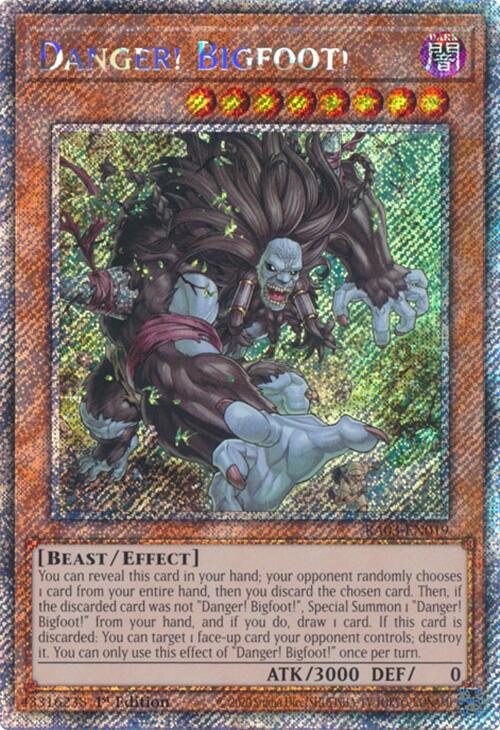 Danger! Bigfoot! (Platinum Secret Rare) [RA03-EN019] Platinum Secret Rare | Exor Games Dartmouth