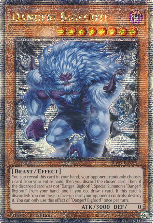 Danger! Bigfoot! (Alternate Art) (Quarter Century Secret Rare) [RA03-EN019] Quarter Century Secret Rare | Exor Games Dartmouth
