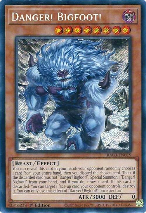 Danger! Bigfoot! (Alternate Art) (Secret Rare) [RA03-EN019] Secret Rare | Exor Games Dartmouth