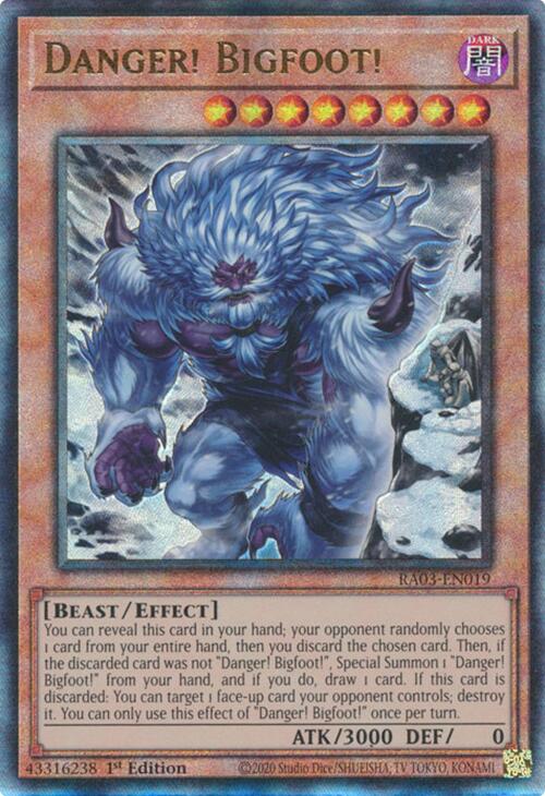 Danger! Bigfoot! (Alternate Art) (UTR) [RA03-EN019] Prismatic Ultimate Rare | Exor Games Dartmouth