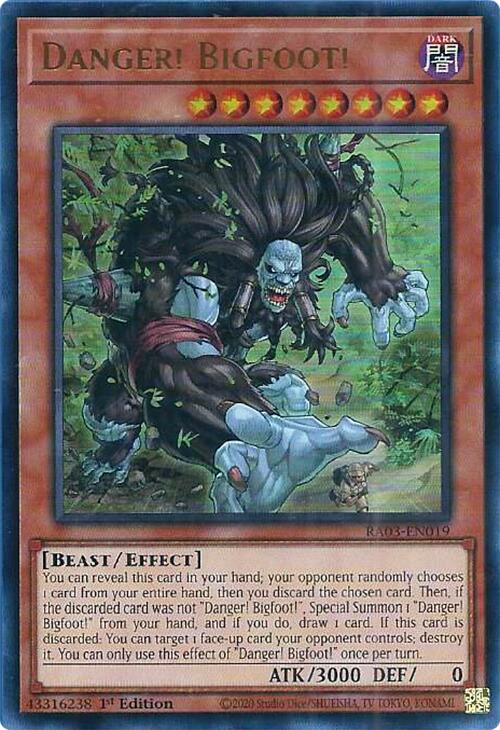 Danger! Bigfoot! (UR) [RA03-EN019] Ultra Rare | Exor Games Dartmouth