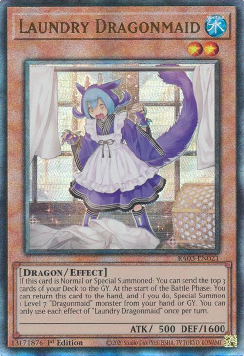 Laundry Dragonmaid (UTR) [RA03-EN021] Prismatic Ultimate Rare | Exor Games Dartmouth