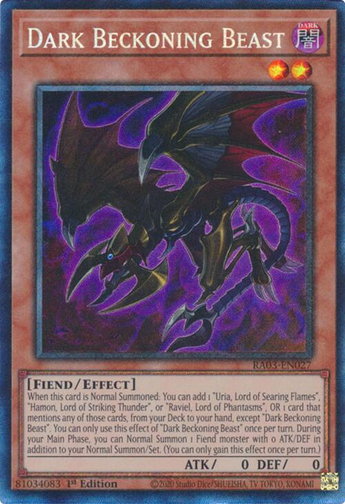 Dark Beckoning Beast (CR) [RA03-EN027] Prismatic Collector's Rare | Exor Games Dartmouth