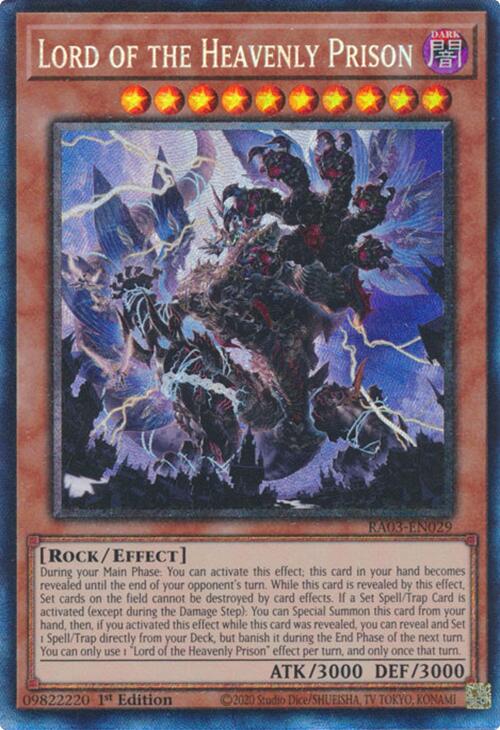 Lord of the Heavenly Prison (CR) [RA03-EN029] Prismatic Collector's Rare | Exor Games Dartmouth