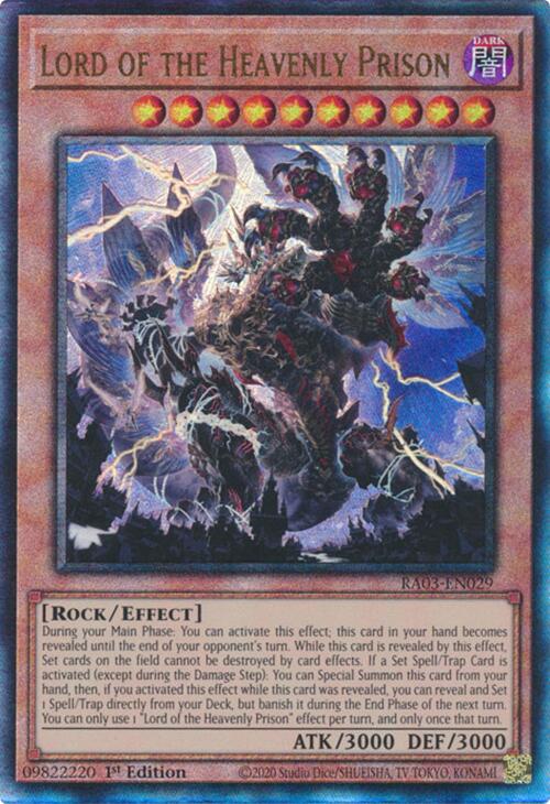 Lord of the Heavenly Prison (UTR) [RA03-EN029] Prismatic Ultimate Rare | Exor Games Dartmouth