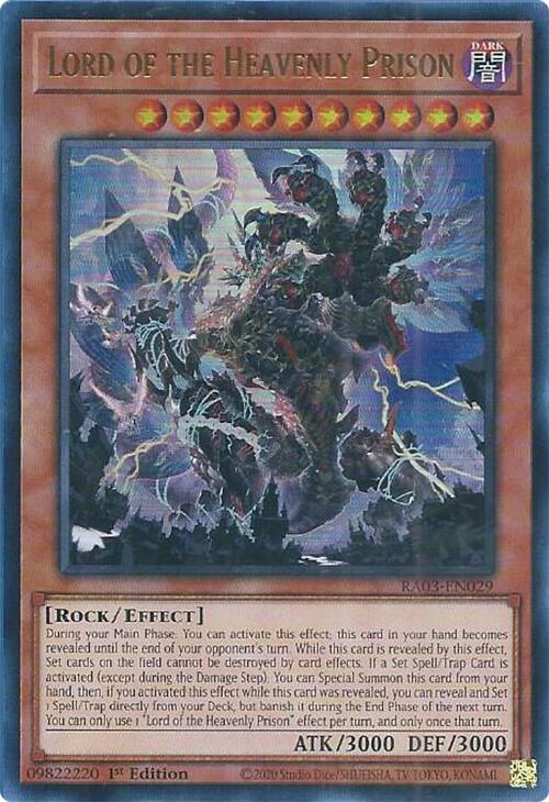 Lord of the Heavenly Prison (UR) [RA03-EN029] Ultra Rare | Exor Games Dartmouth