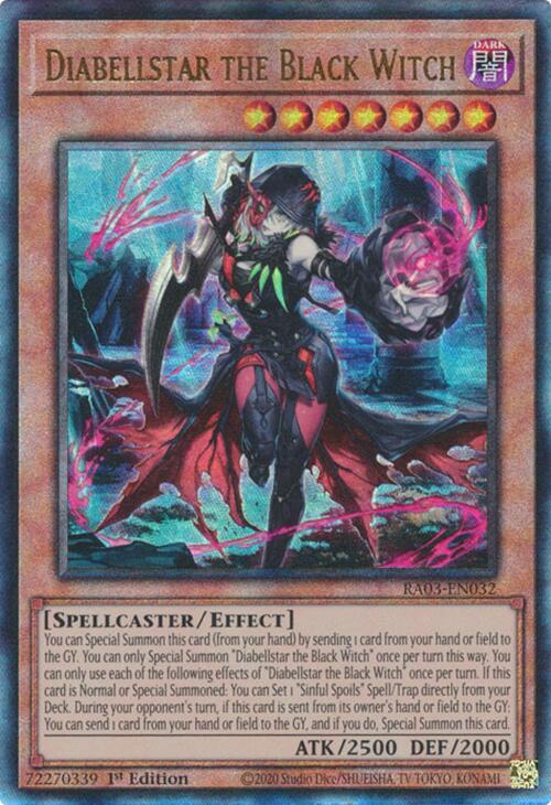 Diabellstar the Black Witch (UTR) [RA03-EN032] Prismatic Ultimate Rare | Exor Games Dartmouth