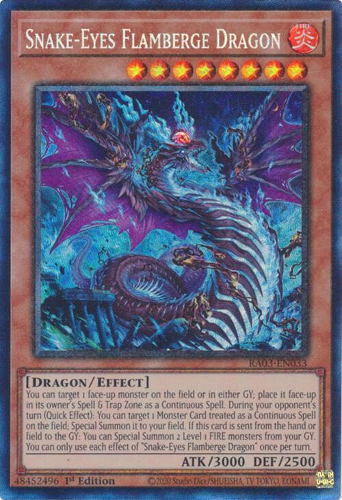 Snake-Eyes Flamberge Dragon (CR) [RA03-EN033] Prismatic Collector's Rare | Exor Games Dartmouth