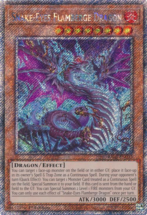 Snake-Eyes Flamberge Dragon (Platinum Secret Rare) [RA03-EN033] Platinum Secret Rare | Exor Games Dartmouth
