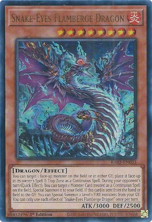 Snake-Eyes Flamberge Dragon (UR) [RA03-EN033] Ultra Rare | Exor Games Dartmouth