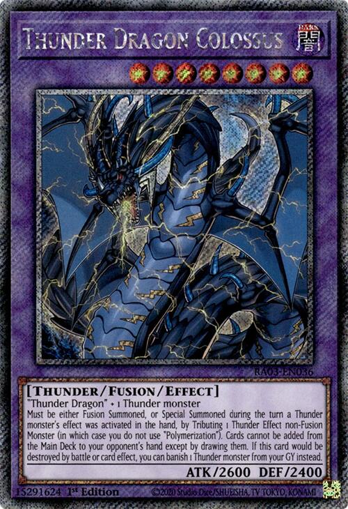 Thunder Dragon Colossus (Platinum Secret Rare) [RA03-EN036] Platinum Secret Rare | Exor Games Dartmouth