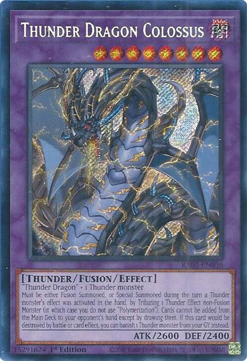 Thunder Dragon Colossus (Secret Rare) [RA03-EN036] Secret Rare | Exor Games Dartmouth