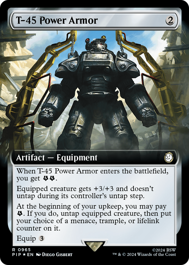 T-45 Power Armor (Extended Art) (Surge Foil) [Fallout] | Exor Games Dartmouth