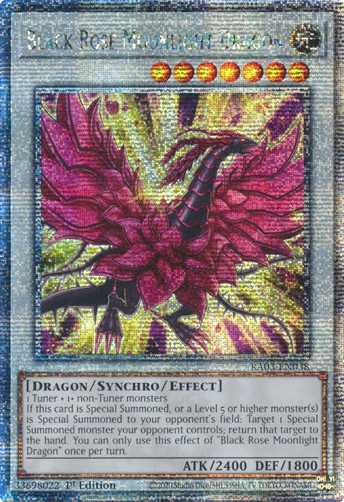 Black Rose Moonlight Dragon (Quarter Century Secret Rare) [RA03-EN038] Quarter Century Secret Rare | Exor Games Dartmouth