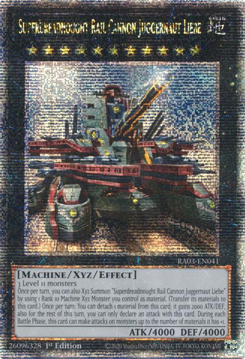 Superdreadnought Rail Cannon Juggernaut Liebe (Alternate Art) (Quarter Century Secret Rare) [RA03-EN041] Quarter Century Secret Rare | Exor Games Dartmouth