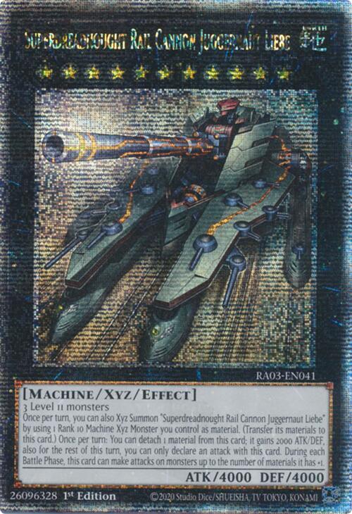 Superdreadnought Rail Cannon Juggernaut Liebe (Quarter Century Secret Rare) [RA03-EN041] Quarter Century Secret Rare | Exor Games Dartmouth
