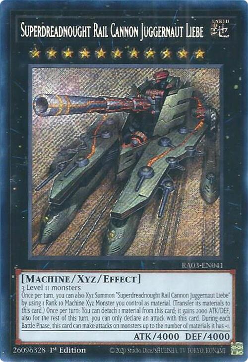 Superdreadnought Rail Cannon Juggernaut Liebe (Secret Rare) [RA03-EN041] Secret Rare | Exor Games Dartmouth