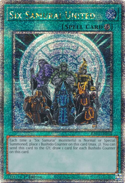 Six Samurai United (Quarter Century Secret Rare) [RA03-EN054] Quarter Century Secret Rare | Exor Games Dartmouth