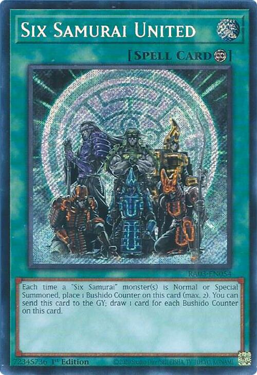 Six Samurai United (Secret Rare) [RA03-EN054] Secret Rare | Exor Games Dartmouth